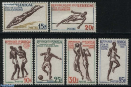 Senegal 1963 Dakar Games 6v, Mint NH, Sport - Athletics - Basketball - Boxing - Football - Sport (other And Mixed) - S.. - Atletiek