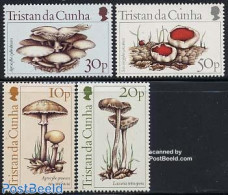 Tristan Da Cunha 1984 Mushrooms 4v, Mint NH, Nature - Mushrooms - Mushrooms