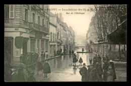 71 - CHALON-SUR-SAONE - INONDATIONS DE 1910 - RUE DE L'OBELISQUE - Chalon Sur Saone