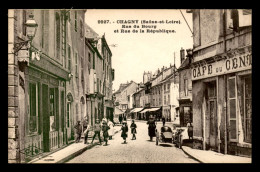 71 - CHAGNY - RUE DU BOURG ET RUE DE LA REPUBLIQUE - Chagny