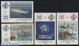 Seychelles, Zil Eloigne Sesel 1988 Lloyds 4v, Mint NH, Transport - Various - Ships And Boats - Banking And Insurance - Schiffe