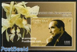 Costa Rica 2006 President Jose F. Ferrer S/s, Mint NH, History - Nature - Politicians - Flowers & Plants - Costa Rica