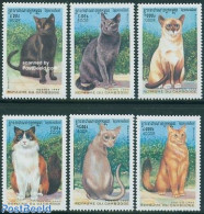 Cambodia 1999 Cats 6v, Mint NH, Nature - Cats - Cambodge