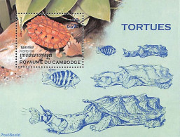 Cambodia 1998 Turtles S/s, Mint NH, Nature - Reptiles - Turtles - Kambodscha