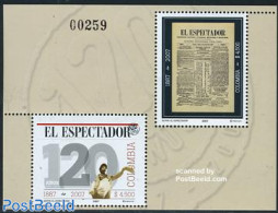 Colombia 2007 El Espectador S/s, Mint NH, History - Newspapers & Journalism - Colombie