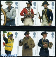 Great Britain 2009 Royal Navy Uniforms 6v (2x[::]), Mint NH, Various - Uniforms - Unused Stamps