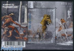 France 2010 Stamp Festival S/s, Mint NH, Nature - Horses - Art - Sculpture - Unused Stamps