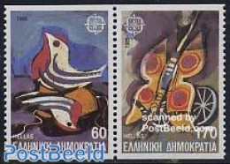 Greece 1989 Europa, Children Games 2v Coil [:], Mint NH, History - Nature - Various - Europa (cept) - Birds - Butterfl.. - Nuevos