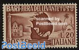 Italy 1950 Bari Fair 1v, Mint NH, Transport - Various - Ships And Boats - Lighthouses & Safety At Sea - Other & Unclassified