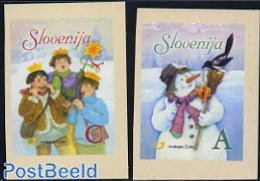 Slovenia 2006 Christmas 2v S-a (from Booklts), Mint NH, Nature - Religion - Birds - Christmas - Navidad