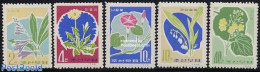 Korea, North 1966 Flowers 5v, Mint NH, Nature - Flowers & Plants - Corea Del Norte