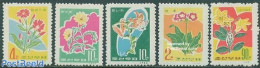 Korea, North 1966 Flowers 5v, Mint NH, Nature - Flowers & Plants - Corea Del Norte