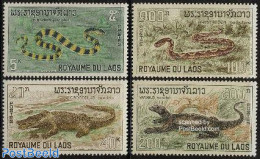 Laos 1967 Reptiles 4v, Mint NH, Nature - Crocodiles - Reptiles - Snakes - Laos