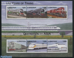 Liberia 2001 Railways 6v M/s, India Class, Mint NH, Transport - Railways - Trains