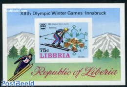 Liberia 1976 Winter Olympic Games S/s Imperforated, Mint NH, Sport - Olympic Winter Games - Skiing - Skisport