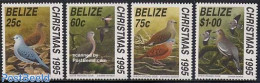 Belize/British Honduras 1995 Christmas, Pigeons 4v, Mint NH, Nature - Religion - Birds - Christmas - Pigeons - Weihnachten
