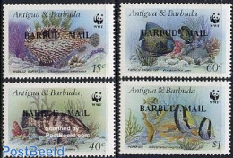 Barbuda 1987 WWF Overprints 4v, Mint NH, Nature - World Wildlife Fund (WWF) - Barbuda (...-1981)