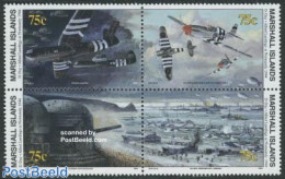 Marshall Islands 1994 D-Day 4v [+], Mint NH, History - Transport - Militarism - World War II - Aircraft & Aviation - S.. - Militaria