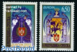 Bosnia Herzegovina - Serbian Adm. 1997 Europa, Legends 2v, Mint NH, History - Europa (cept) - Art - Fairytales - Verhalen, Fabels En Legenden
