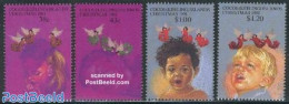 Cocos Islands 1991 Christmas 4v, Mint NH, Religion - Angels - Christmas - Cristianismo