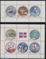 Dominican Republic 1960 Olympic Games 2 S/s, Mint NH, Sport - Boxing - Olympic Games - Swimming - Boxen