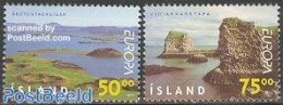 Iceland 1999 Europa, Landscapes 2v, Mint NH, History - Nature - Europa (cept) - National Parks - Nuovi