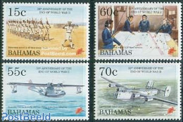 Bahamas 1995 End Of World War II 4v, Mint NH, History - Transport - Militarism - World War II - Aircraft & Aviation - Militares