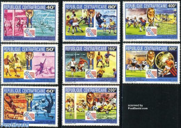 Central Africa 1993 World Cup Football 8v, Mint NH, Sport - Football - Centrafricaine (République)