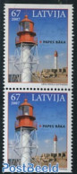Latvia 2007 Papes Lighthouse Booklet Pair, Mint NH, Various - Lighthouses & Safety At Sea - Maps - Faros