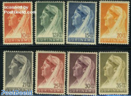 Suriname, Colony 1936 Definitives 8v, Mint NH, History - Kings & Queens (Royalty) - Familles Royales