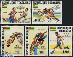 Togo 1984 Olympic Games 5v, Mint NH, Sport - Athletics - Boxing - Cycling - Football - Olympic Games - Atletiek