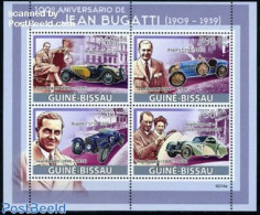 Guinea Bissau 2009 Jean Bugatti 4v M/s, Mint NH, Sport - Transport - Autosports - Automobiles - Autos