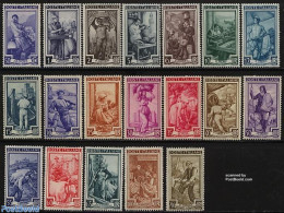 Italy 1950 Definitives 19v, Mint NH, Nature - Transport - Various - Wine & Winery - Ships And Boats - Agriculture - Te.. - Otros & Sin Clasificación