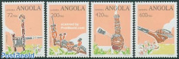 Angola 1993 Pipes 4v, Mint NH, Health - Smoking & Tobacco - Art - Art & Antique Objects - Tabak