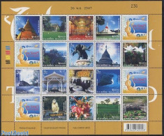 Thailand 2004 Unseen Thailand IV 20v M/s, Mint NH, Nature - Various - Elephants - Flowers & Plants - Monkeys - Tourism.. - Skulpturen