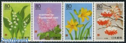Japan 1999 Hokkaido 4v [:::], Mint NH, Nature - Flowers & Plants - Nuevos