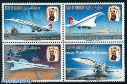 Bahrain 1976 Concorde 4v [+], Mint NH, Transport - Concorde - Aircraft & Aviation - Concorde