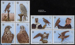 Bahrain 1980 Falcons 2x4v [+], Mint NH, Nature - Birds - Birds Of Prey - Bahrain (1965-...)