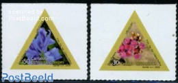 Uruguay 2009 Flowers 2v S-a, Mint NH, Nature - Flowers & Plants - Uruguay