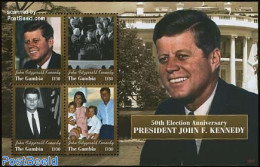 Gambia 2010 John F. Kennedy 4v M/s, Mint NH, History - American Presidents - Gambia (...-1964)