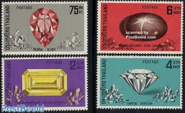 Thailand 1972 Gemstones 4v, Mint NH, History - Geology - Thaïlande