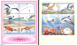 Tuvalu 2000 Animals 2x6v M/s, Mint NH, Nature - Birds - Fish - Sea Mammals - Poissons