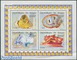 Congo Republic 1996 Minerals 4v M/s, Mint NH, History - Geology - Autres & Non Classés