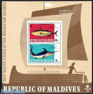 Maldives 1973 Deep Sea Fish S/s, Mint NH, Nature - Fish - Poissons