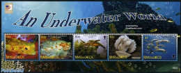 Turks And Caicos Islands 2006 Underwater World, Washington 5v M/s, Mint NH, Nature - Fish - Reptiles - Turtles - Poissons