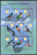 Central Africa 1999 African Birds 9v M/s (9x280F), Mint NH, Nature - Various - Birds - Maps - Aardrijkskunde