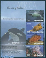 Gambia 2005 Marine Life 4v M/s, Mediterranean Monk Seal, Mint NH, Nature - Fish - Sea Mammals - Fishes