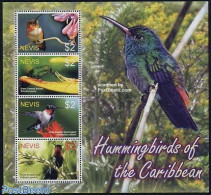 Nevis 2004 Hummingbirds 4v M/s, Mint NH, Nature - Birds - St.Kitts Y Nevis ( 1983-...)