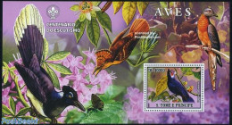 Sao Tome/Principe 2007 Birds S/s, Scouting Logo On Border, Mint NH, Nature - Sport - Birds - Scouting - Sao Tome And Principe