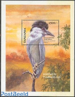 Tanzania 1999 Black Crowned Heron S/s, Mint NH, Nature - Birds - Tanzania (1964-...)